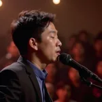 Bằng Kiều Cơn Mơ Băng Giá Acoustic: Hình ảnh Bằng Kiều biểu diễn "Cơn Mơ Băng Giá" acoustic