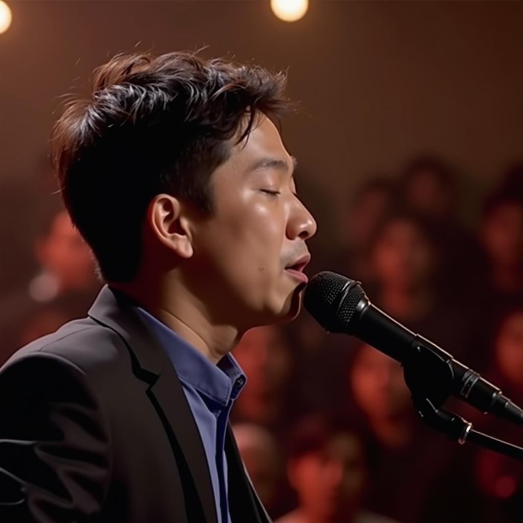 Bằng Kiều Cơn Mơ Băng Giá Acoustic: Hình ảnh Bằng Kiều biểu diễn 