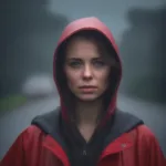 Cô gái che dù trong mưa
