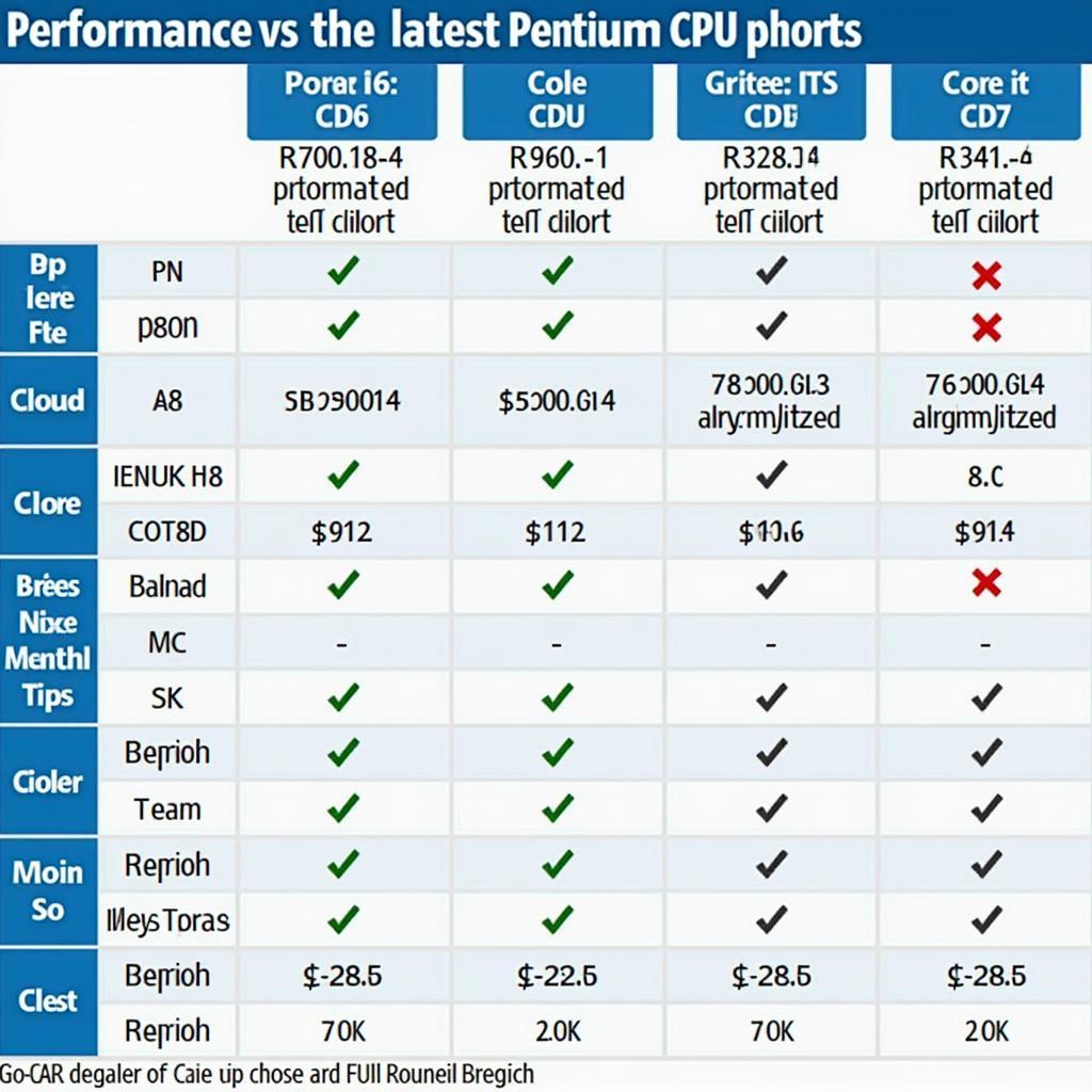 So sánh CPU Pentium mới nhất với các dòng CPU khác