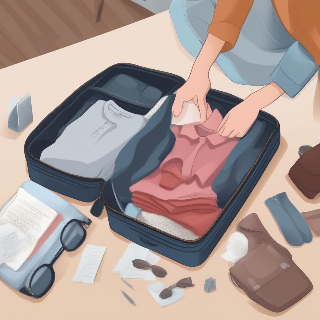 Chuẩn bị hành lý đi nước ngoài làm việc