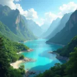 Giấc mơ thiên đường với cảnh đẹp tuyệt vời
