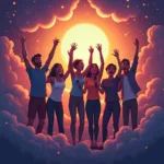 Hát karaoke cùng bạn bè trong mơ