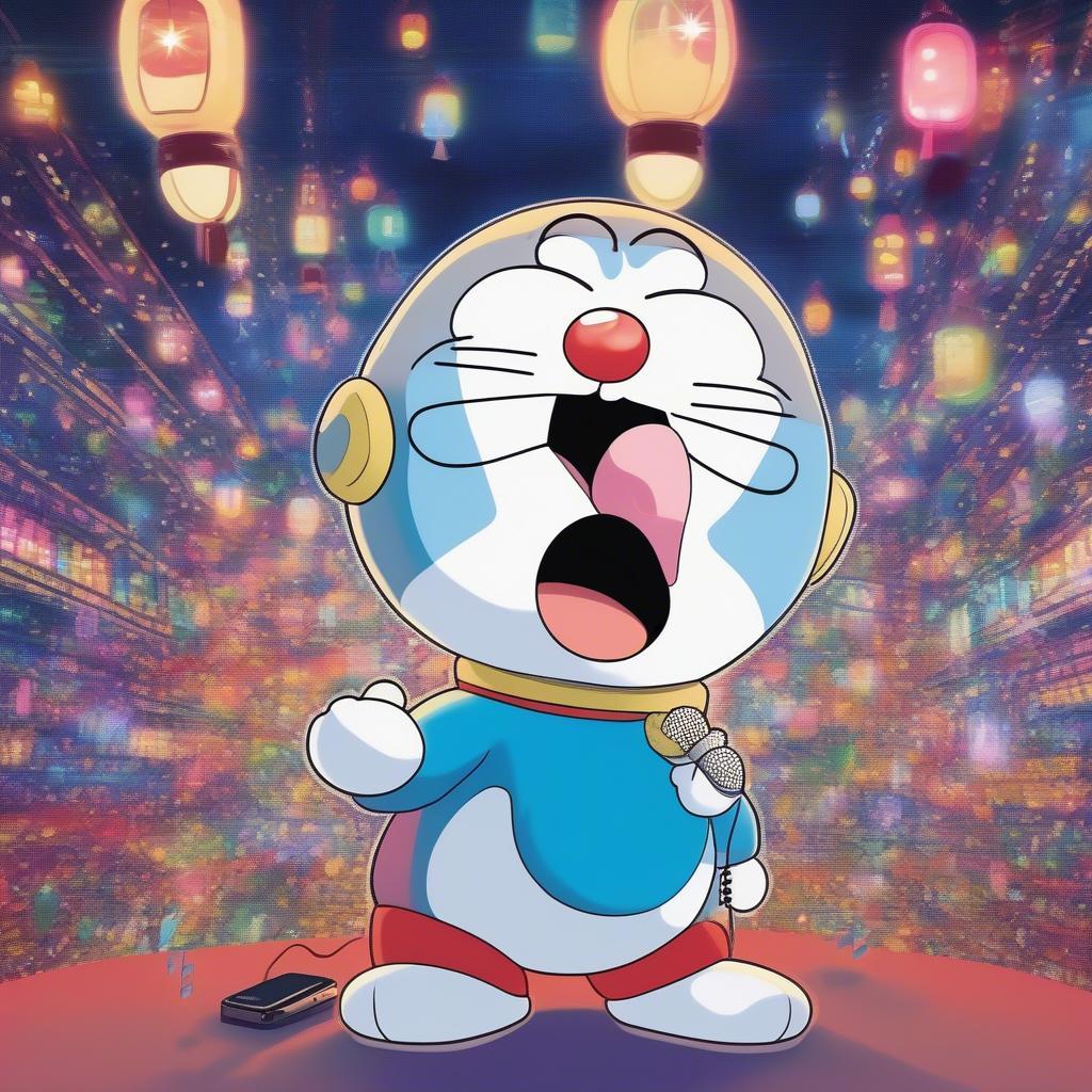 Hát karaoke tiếng Nhật với Doraemon