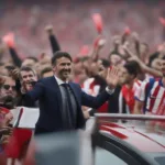 HLV Mới Atletico Madrid Đến Sân Vận Động