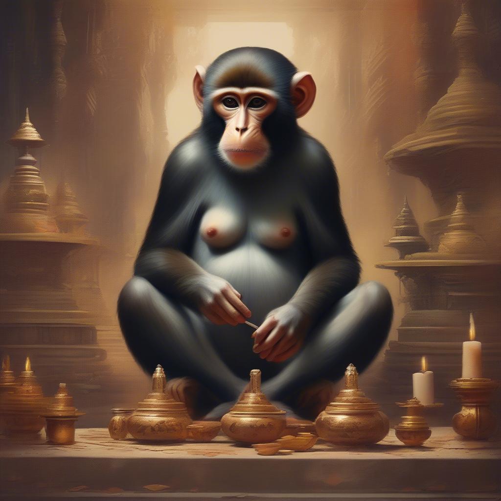 Mơ thấy khỉ trong đền thờ