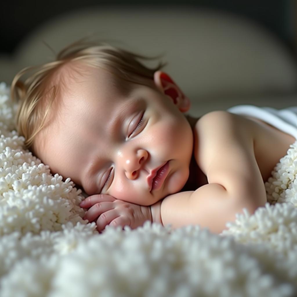 Nằm mơ thấy em bé gái ngủ