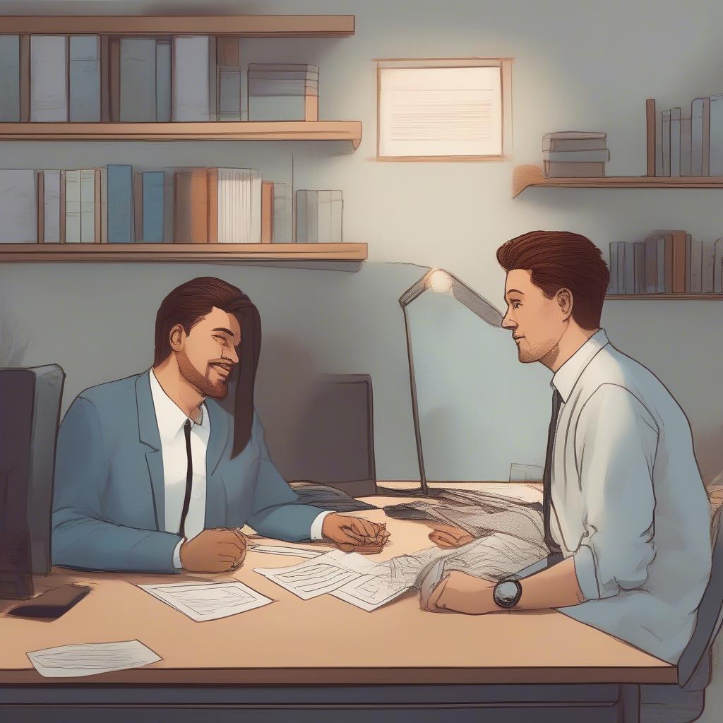 Nói chuyện với đồng nghiệp trong mơ