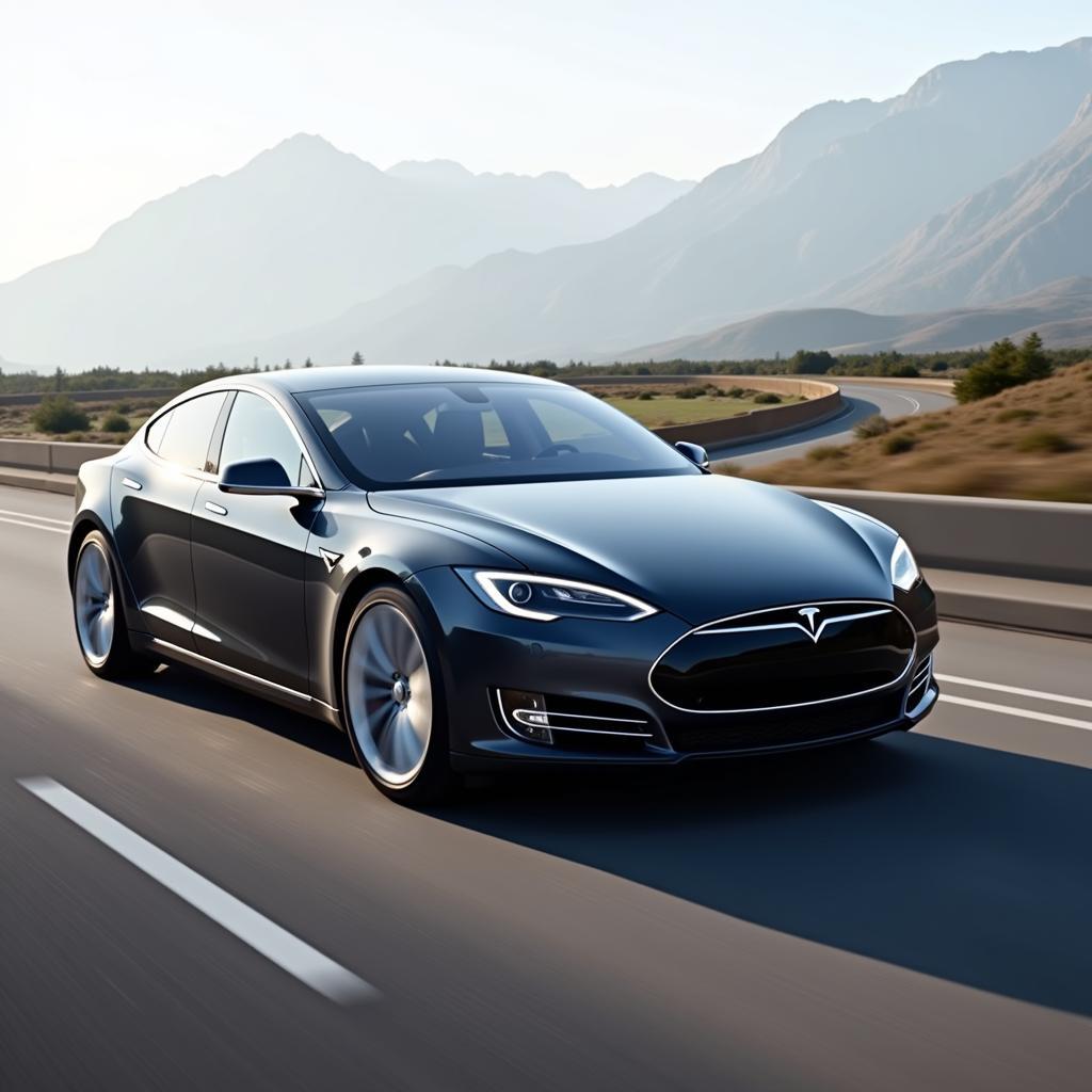 Tesla Model S trên đường cao tốc