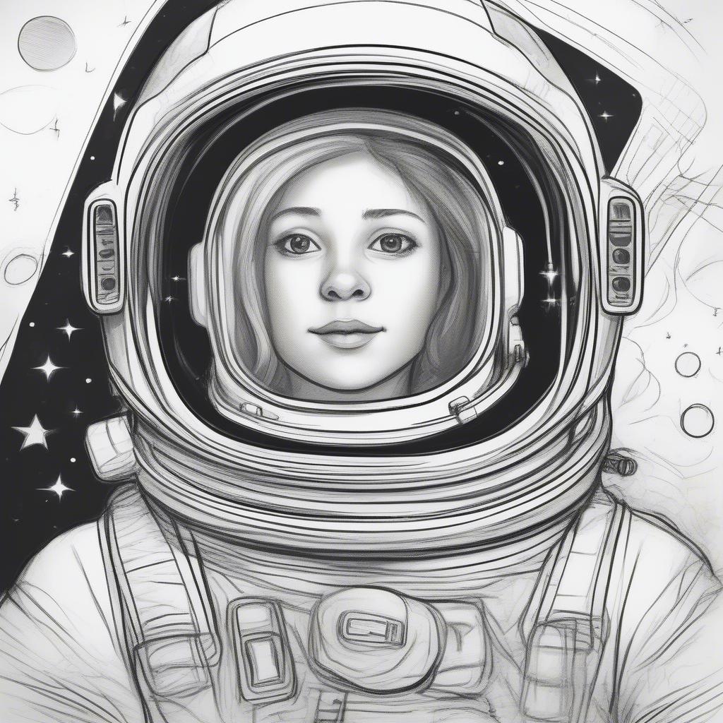 Step-by-step guide on how to draw an astronaut dream