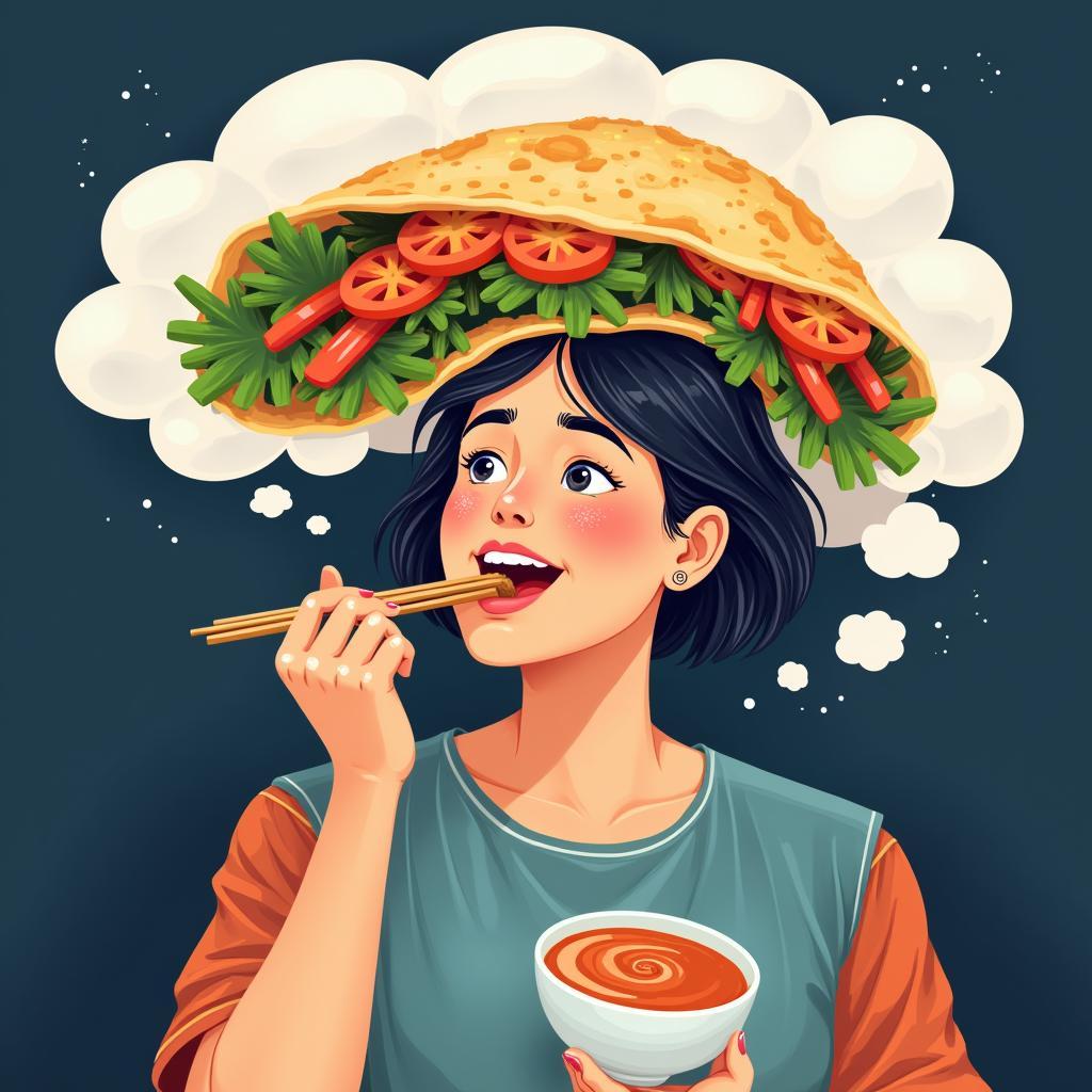 Ăn bánh xèo trong mơ