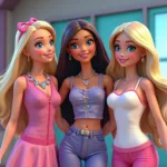 Barbie và bạn bè trong một khung cảnh từ tập 26, thể hiện sự gắn kết và chia sẻ.