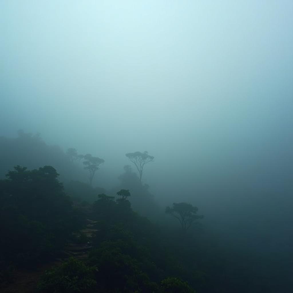 Đồi Mộng Mơ Đà Lạt trong sương mù