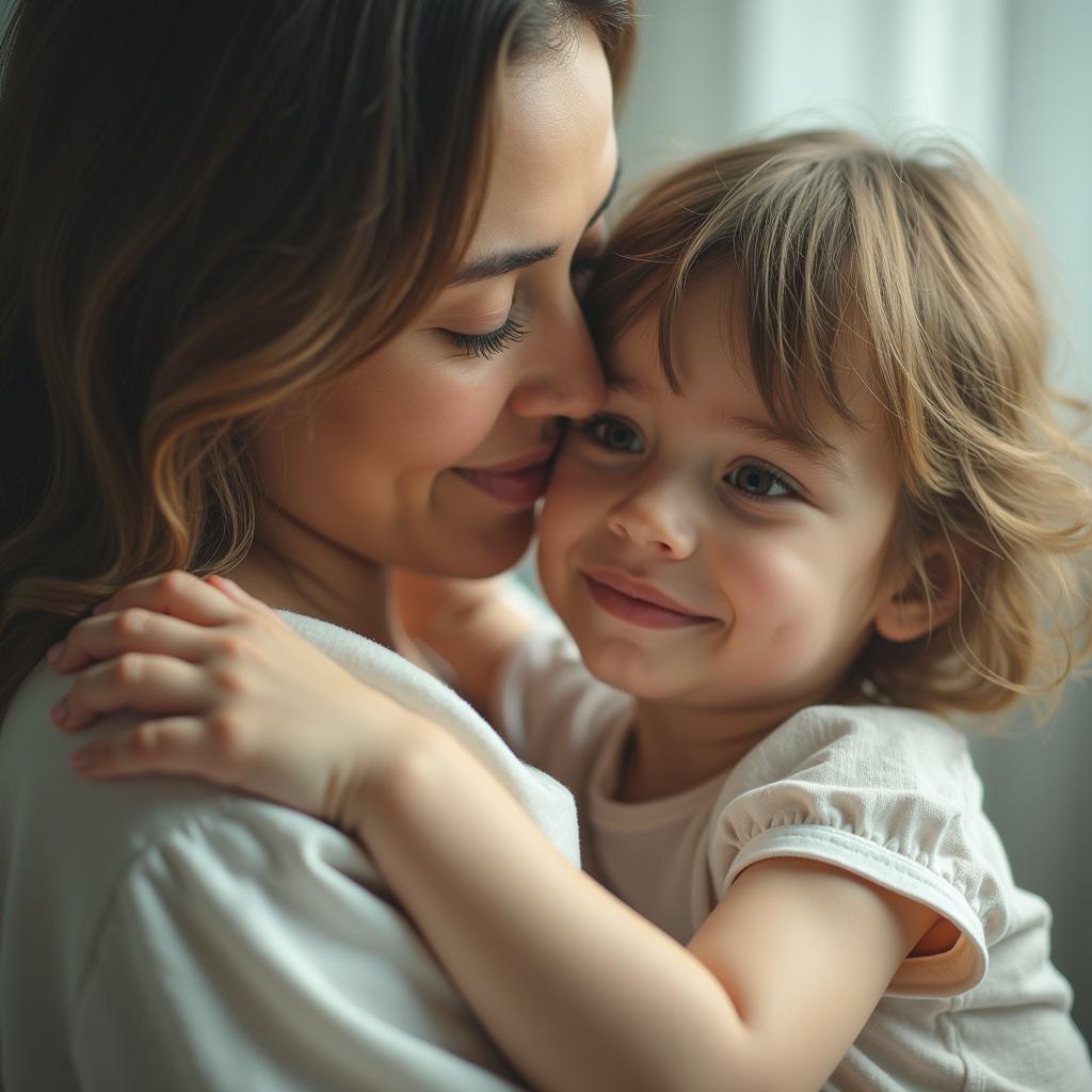 Hình ảnh người con ôm mẹ trong giấc mơ