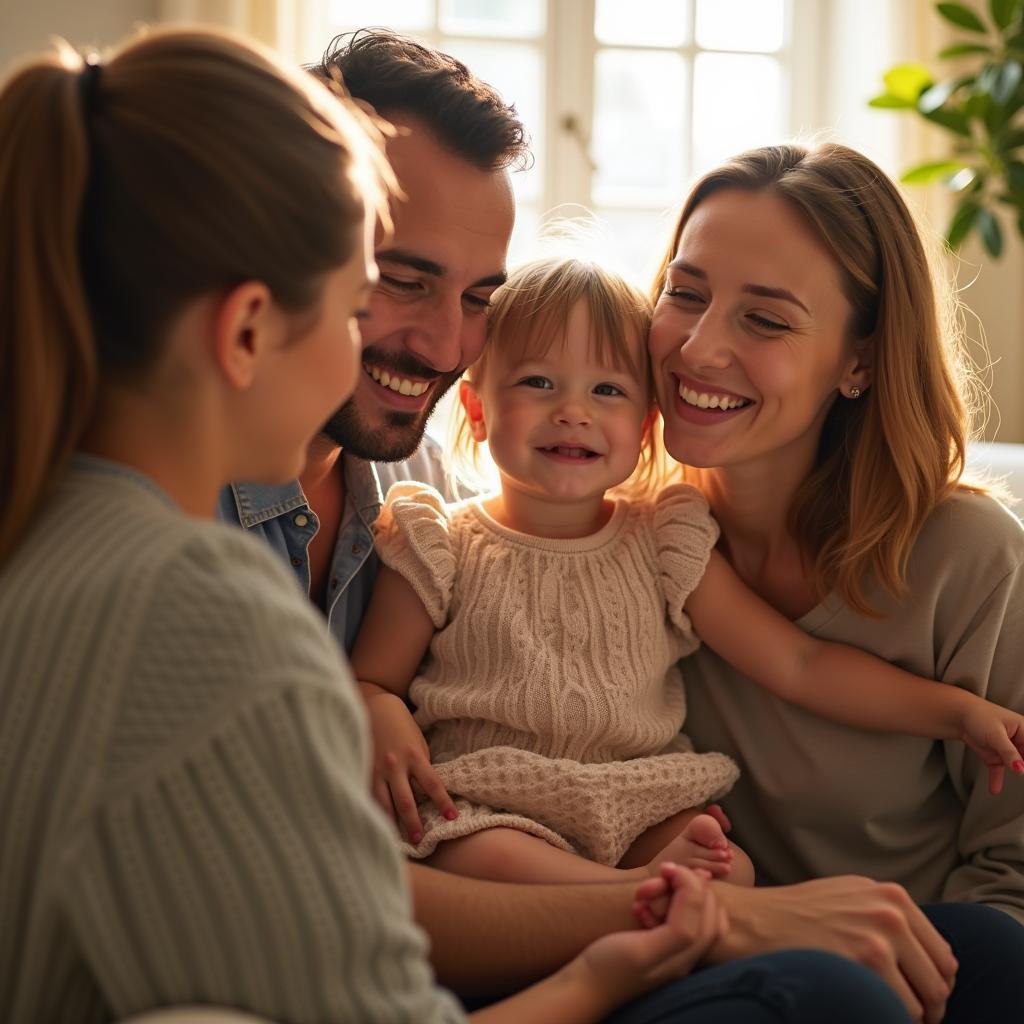 Một gia đình hạnh phúc sum vầy, có cả người đã khuất hiện diện