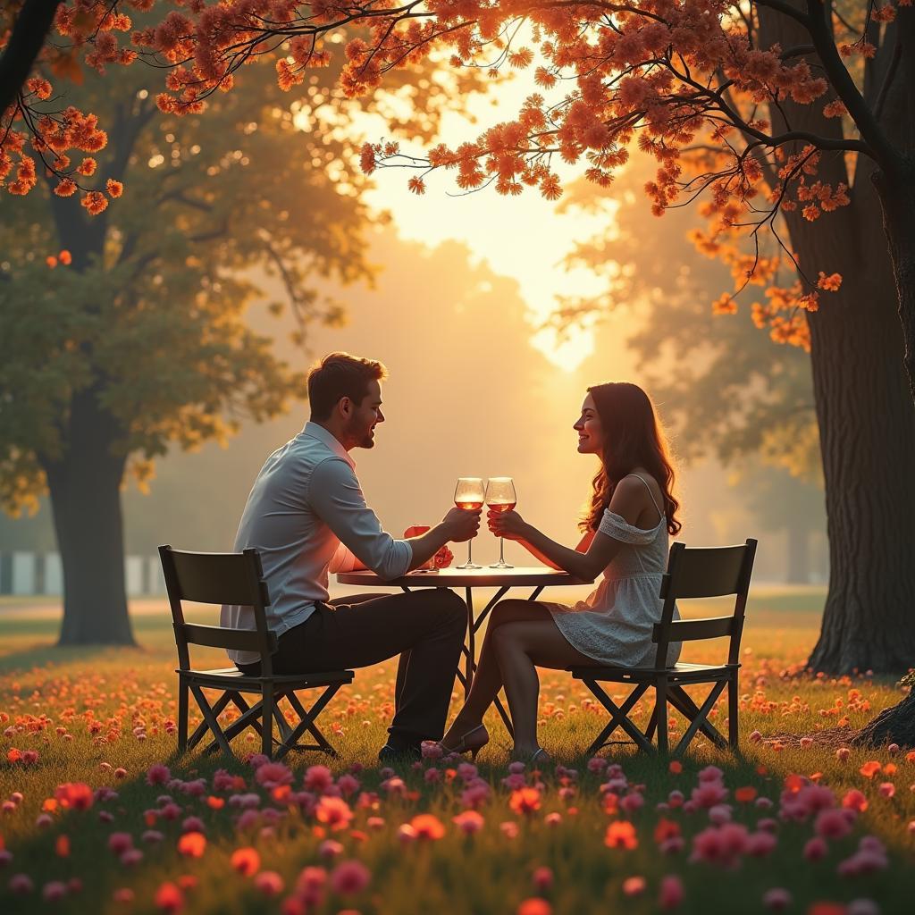 Giấc mơ hẹn hò đẹp như mơ trong công viên