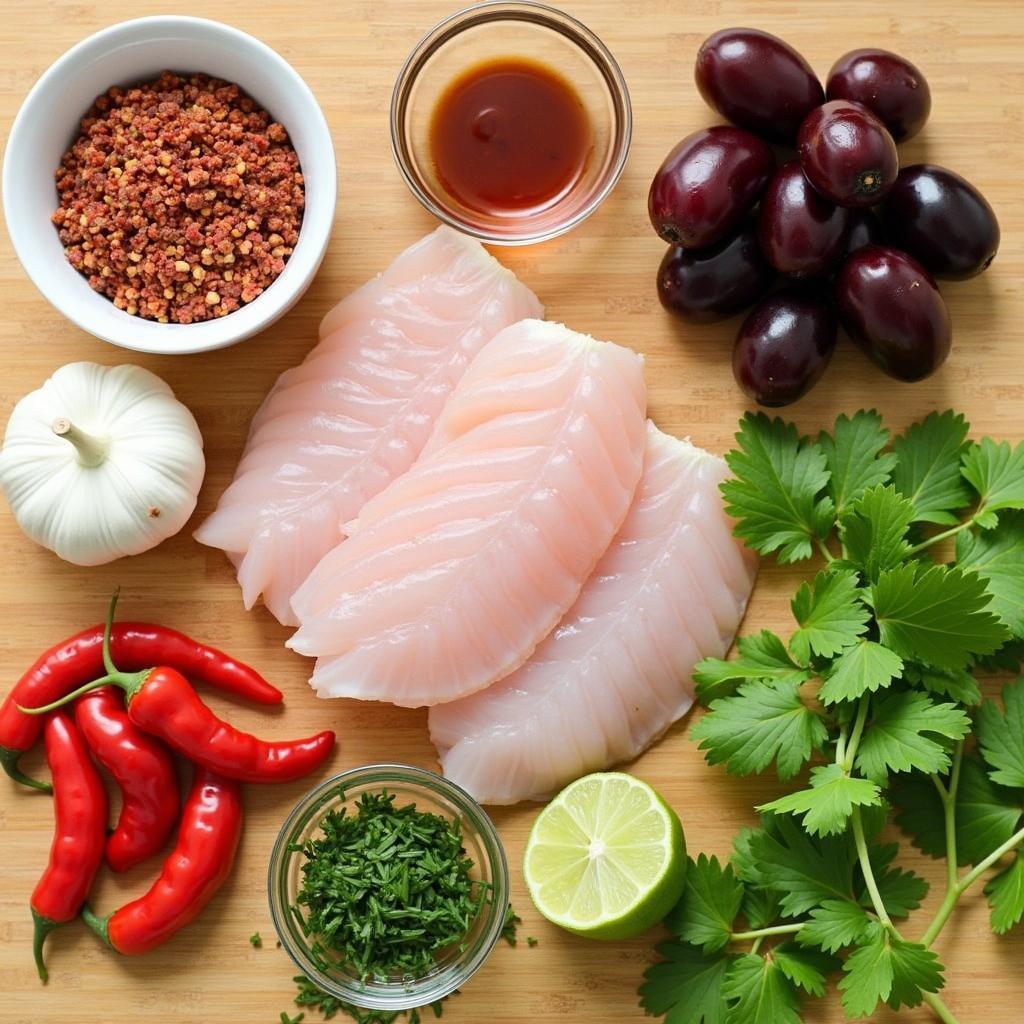 Nguyên Liệu Cá Da Trơn Xào Mơ Muối
