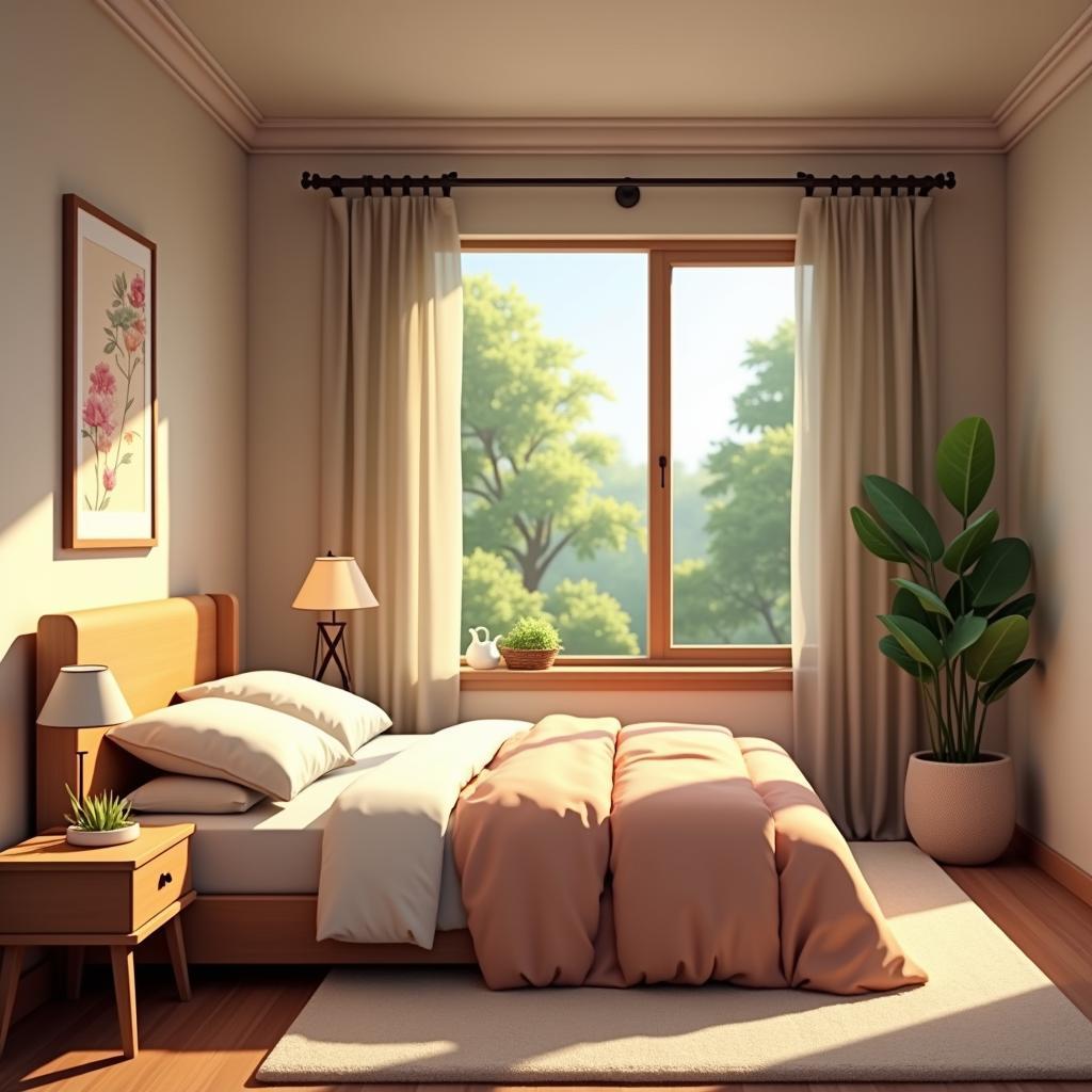 Thiết kế phòng ngủ ấm cúng trong game thiết kế nhà